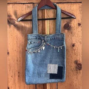 Upcycled Denim Shoulder Bag